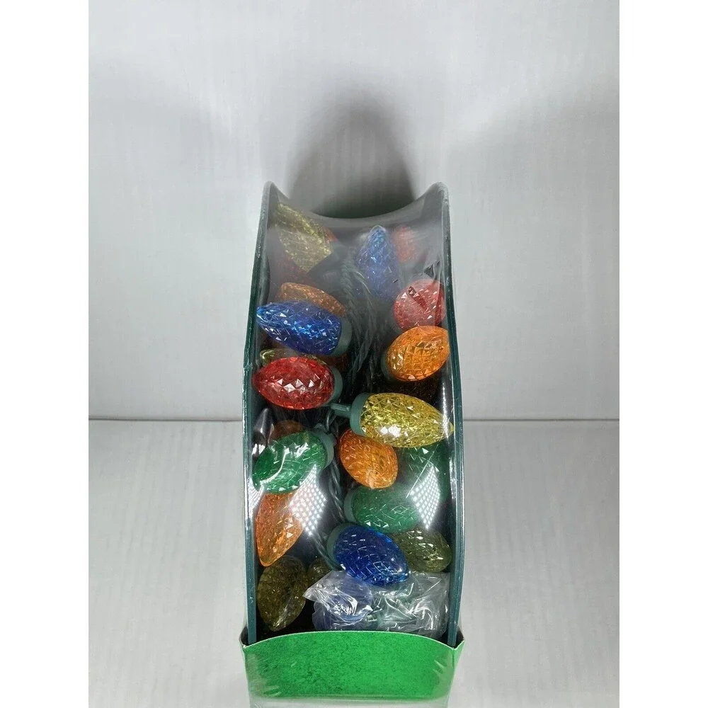 Home Accents Holiday 100 Multi-Colored Faceted C9 LED Lights NEW